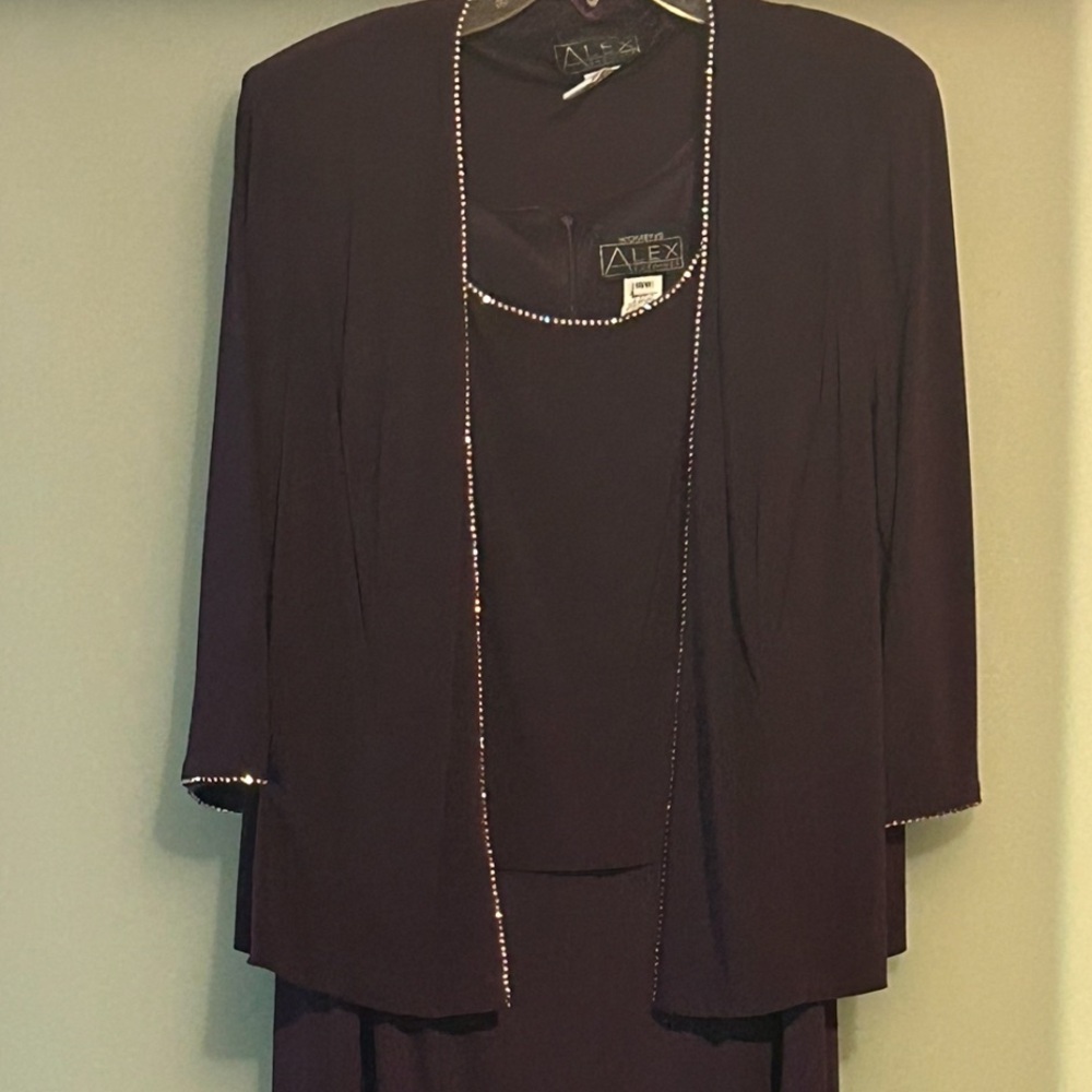 Alex Evenings Women’s Plus Size Formal Dress & Jacket Set – 16W